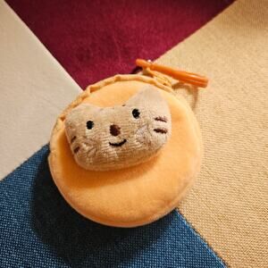 Cute Plush Cat Kidcore Coin Purse Bag Clip Keychain ~Casual Streetwear Accessory